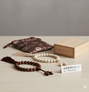数珠の数珠袋 念珠 4点セット